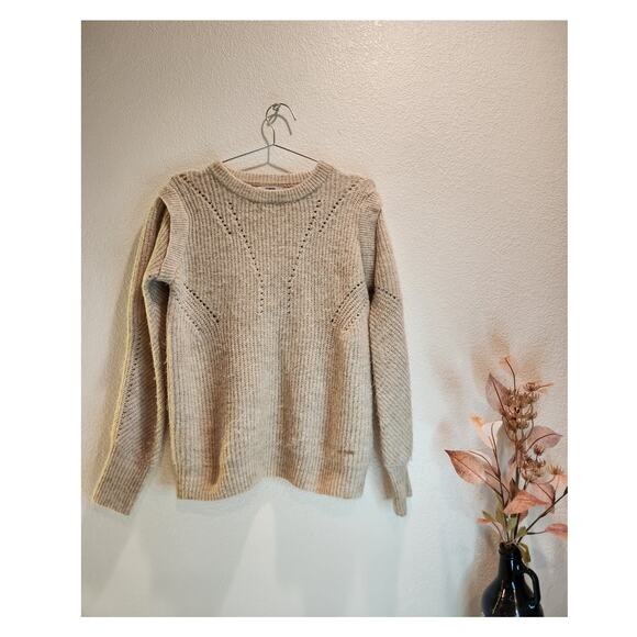 Suncoo Paris Wool Blend Sweater T2 Beige Knit Pullover Cozy Soft French‎ Style - Picture 1 of 5
